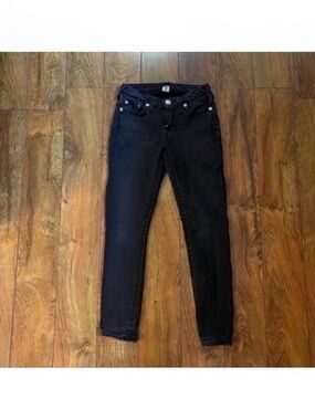 True Religion Distressed Black Denim Jeans